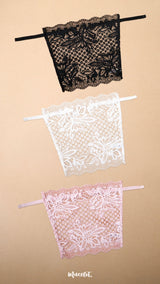 Lacy Mockers Pack of 3  – Black, White, Light Pink