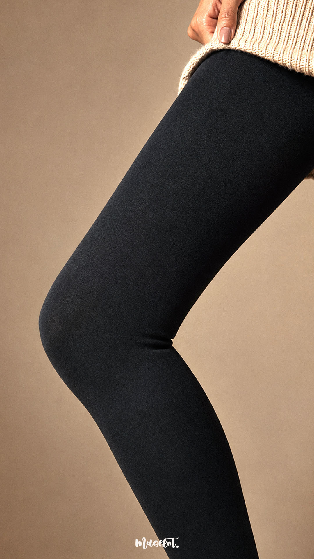 Furry Bliss Black Warm Stockings