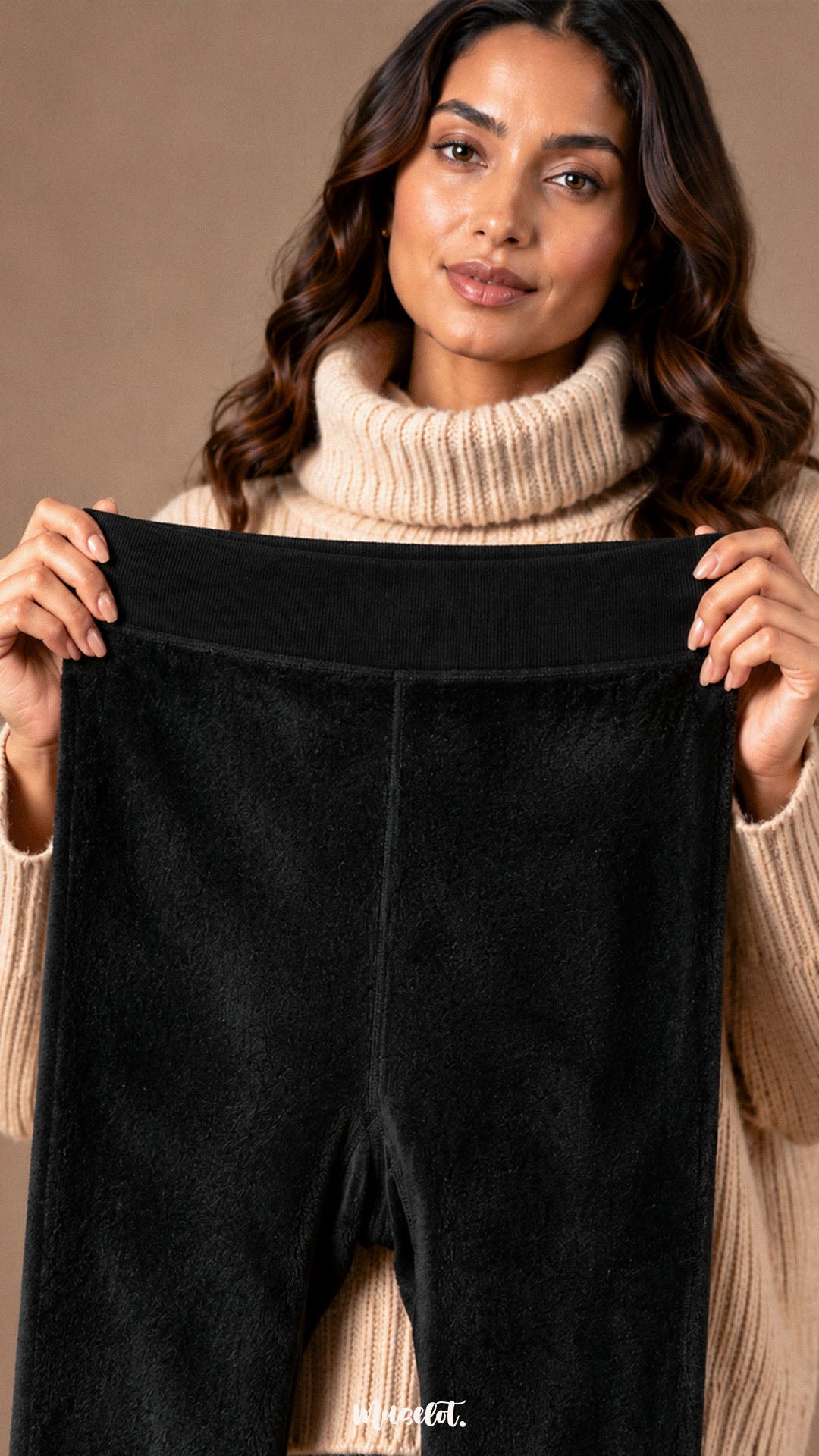 Furry Bliss Black Warm Stockings