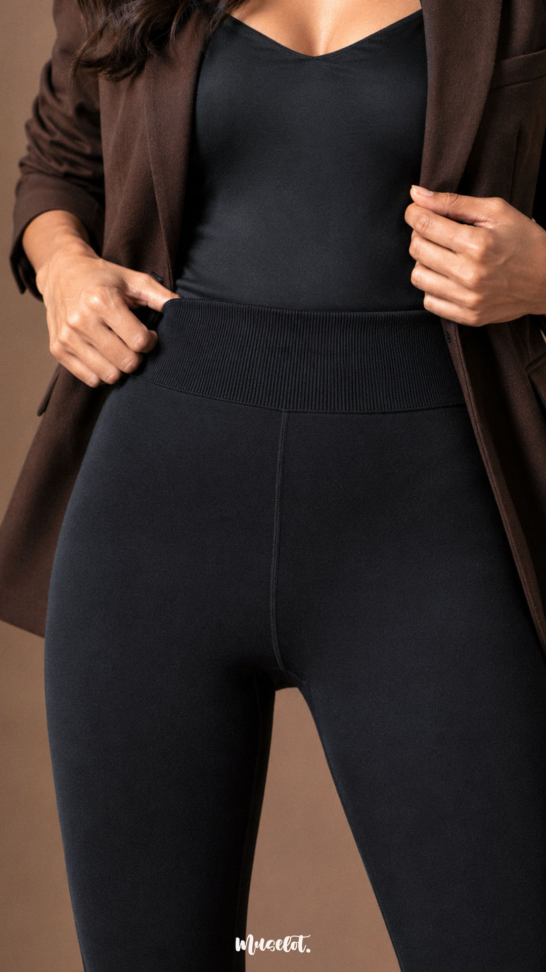 Furry Bliss Black Warm Stockings