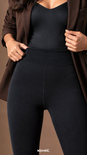 Furry Bliss Black Warm Stockings