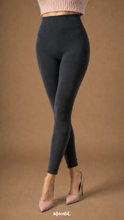 Furry Bliss Deep Grey Warm Stockings