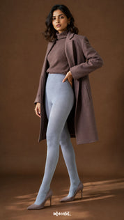 Furry Bliss Smoky Grey Warm Stockings