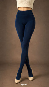 Furry Bliss Navy blue Warm Stockings