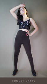 Furry Bliss Brown Warm Tights