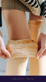 Knee-High Warm Furry Skin Socks