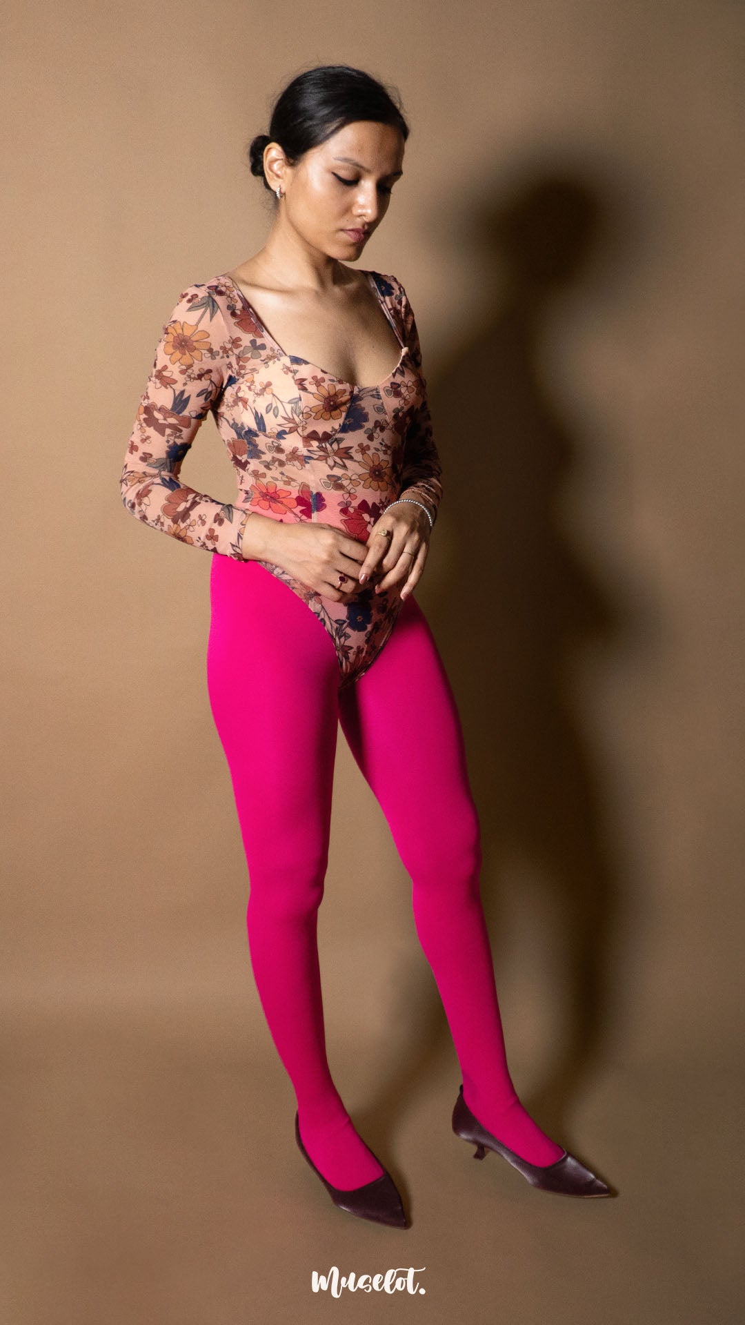 Semi Opaque Tear Proof Hot Pink Stockings