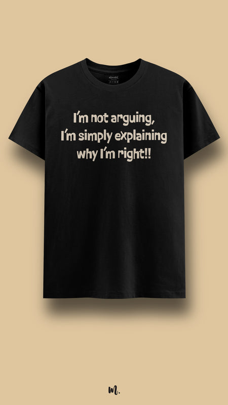 I am not arguing...