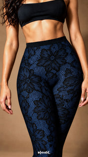 Moonlit Bloom - Layered Designer Stockings