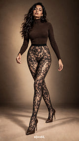 Golden Bloom - Layered Designer Stockings