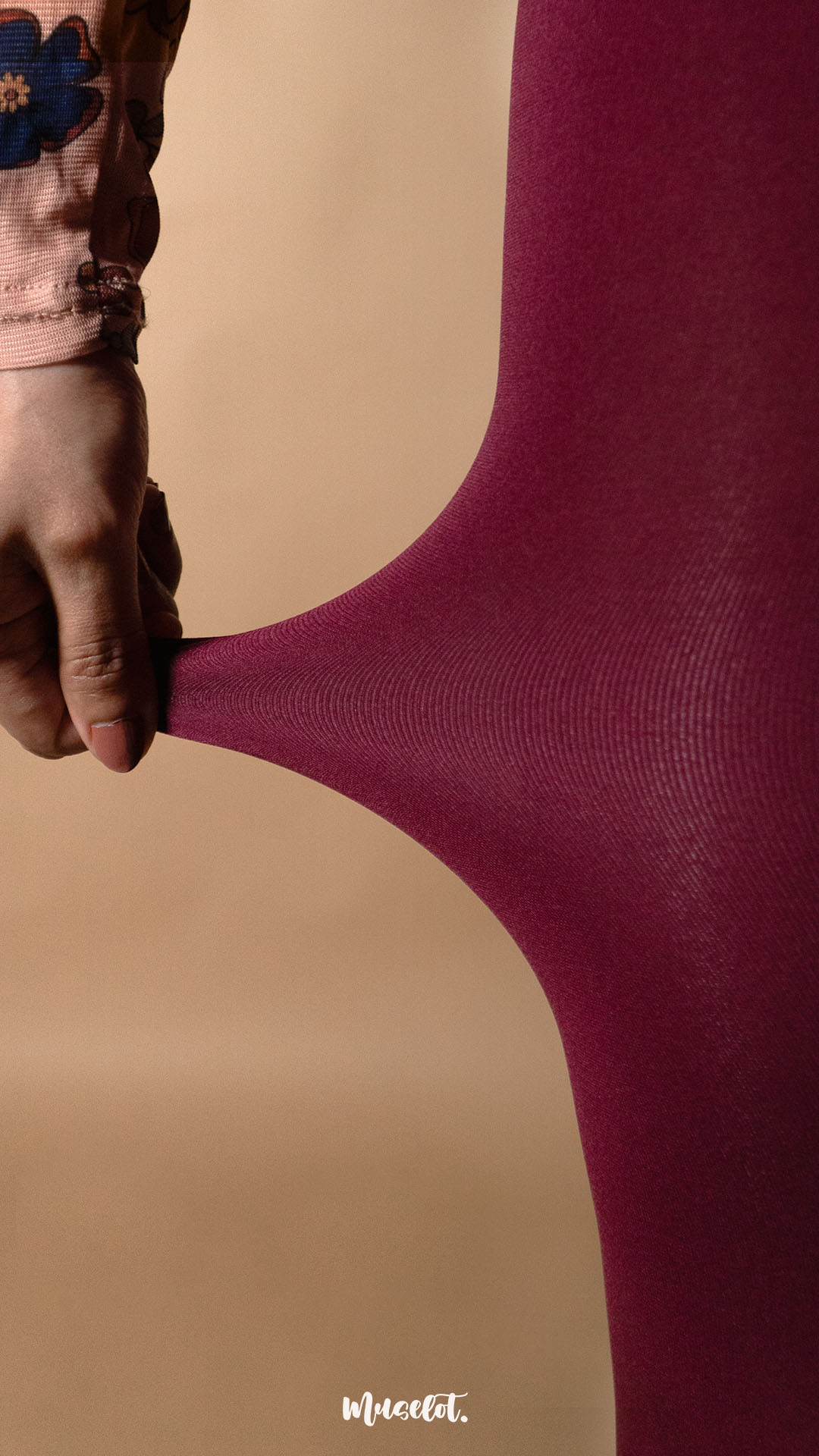 Semi Opaque Tear Proof Maroon Stockings