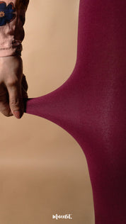Semi Opaque Tear Proof Maroon Stockings