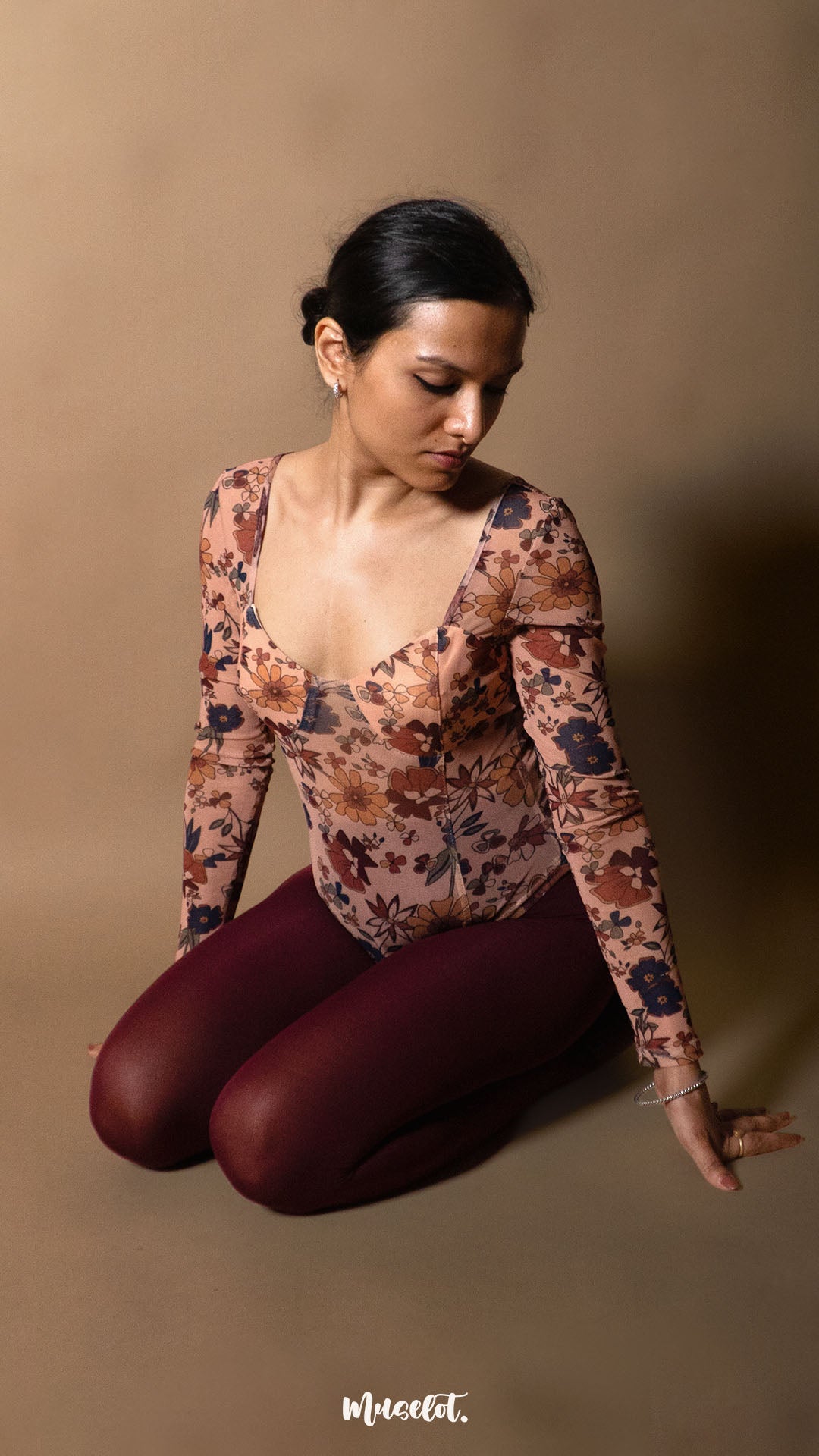 Semi Opaque Tear Proof Maroon Stockings