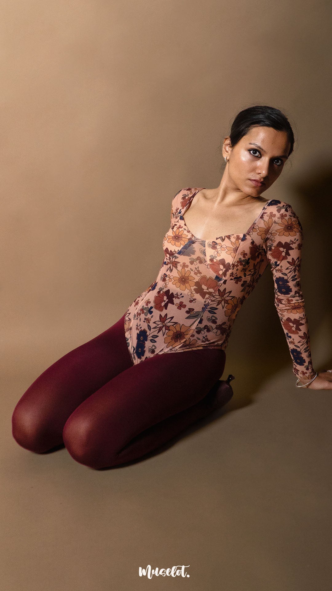 Semi Opaque Tear Proof Maroon Stockings