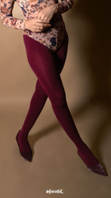 Semi Opaque Tear Proof Maroon Stockings