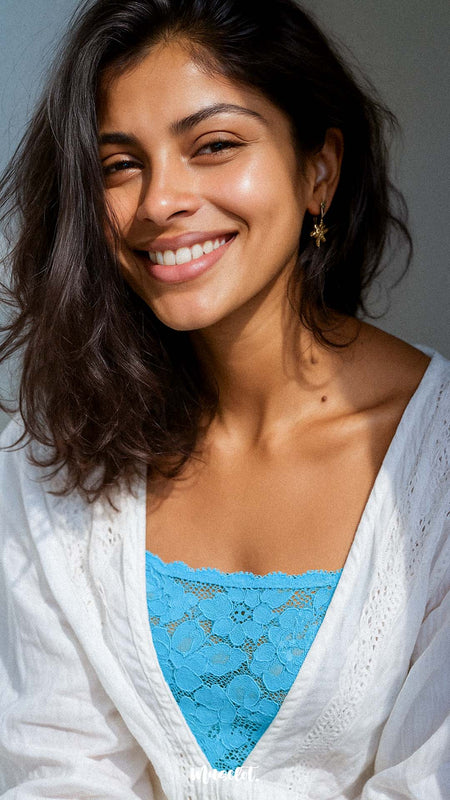 Lacy Neon Blue Mockers