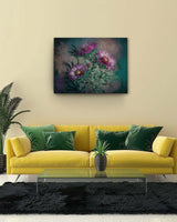 Blooming asters modern canvas art