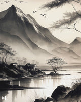 Silent Dawn watercolour canvas art