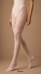 Pearl Ornate Designer Lace Stockings