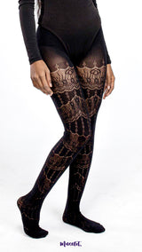 Royal Crown Designer Lace Stockings