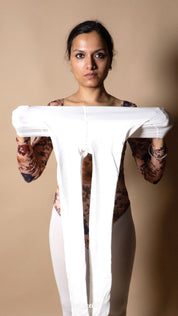 Semi Opaque Tear Proof White Stockings