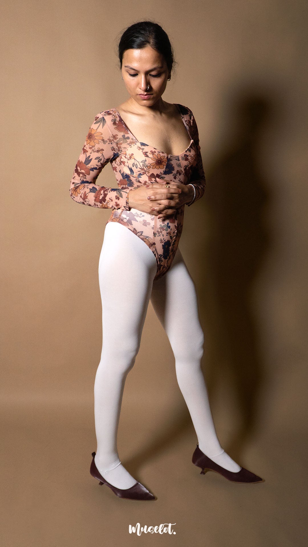 Semi Opaque Tear Proof White Stockings