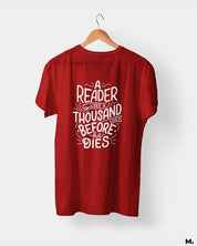 Printed t shirts - A reader lives 1000 lives  - MUSELOT