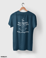 A silent smiling woman printed t shirts