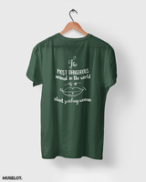 A silent smiling woman printed t shirts
