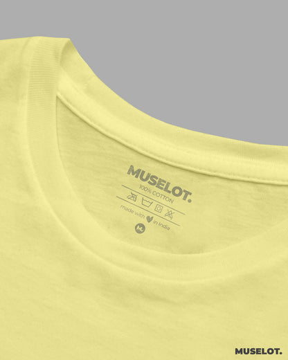 Plain mens butter yellow t shirt