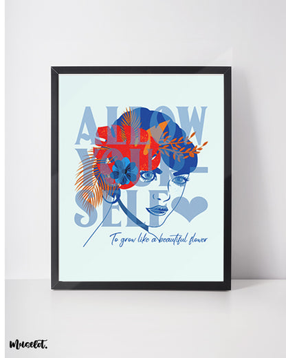 Allow yourself to grow illustrated posters at Muselot