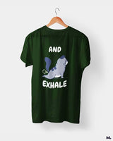 And exhale printed t shirt