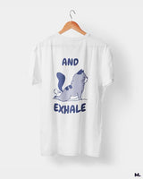 And exhale printed t shirt
