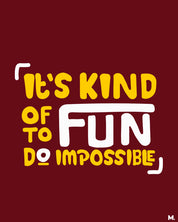 Printed hoodies - It's fun to do impossible - MUSELOT