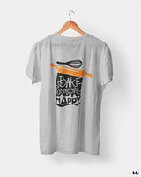 Bake someone happy printed t shirts