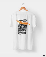 Bake someone happy printed t shirts