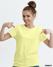 Plain women's yellow t shirt