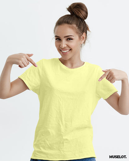 Plain women's yellow t shirt