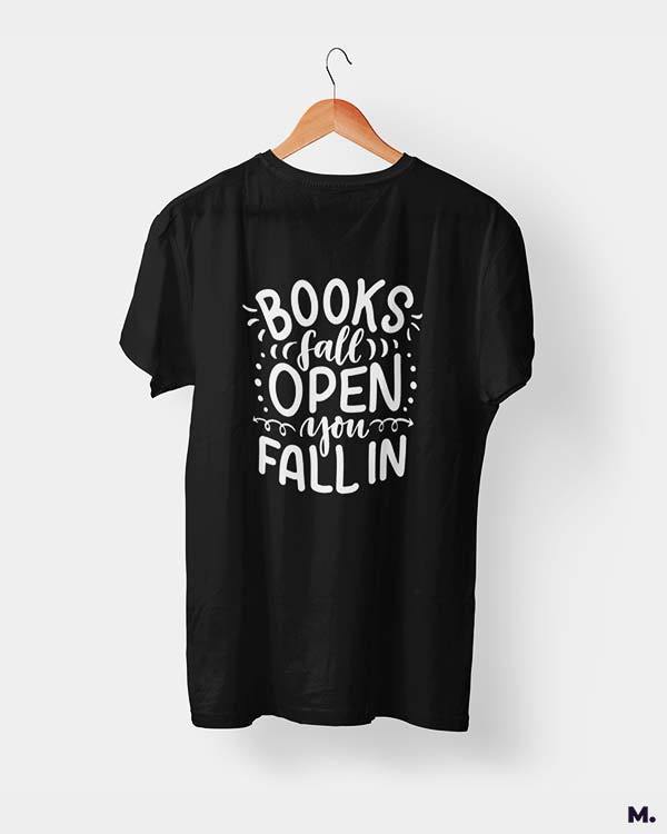 Printed t shirts - Books fall open, you fall in  - MUSELOT