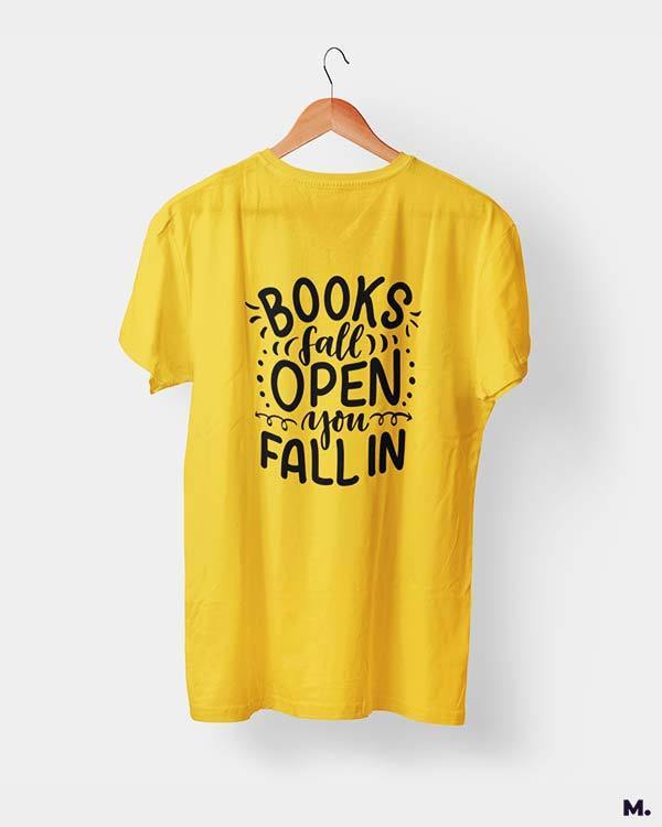 Printed t shirts - Books fall open, you fall in  - MUSELOT