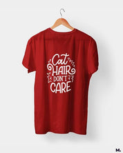 Printed t shirts - cat hair don't care  - MUSELOT