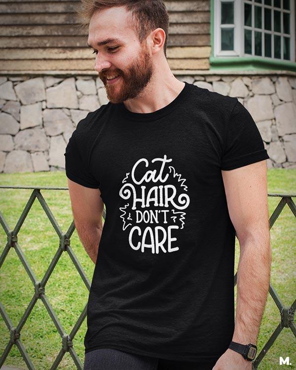 Printed t shirts - cat hair don't care  - MUSELOT