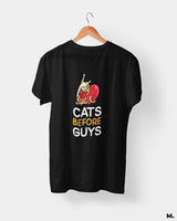 Cats before guys printed t shirts