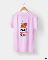 Cats before guys printed t shirts