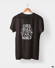 printed t shirts - Cats rule the world  - MUSELOT