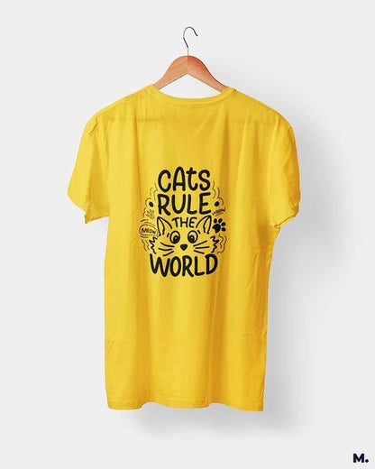 printed t shirts - Cats rule the world  - MUSELOT