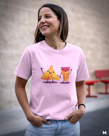 printed t shirts - Chai samosa  - MUSELOT