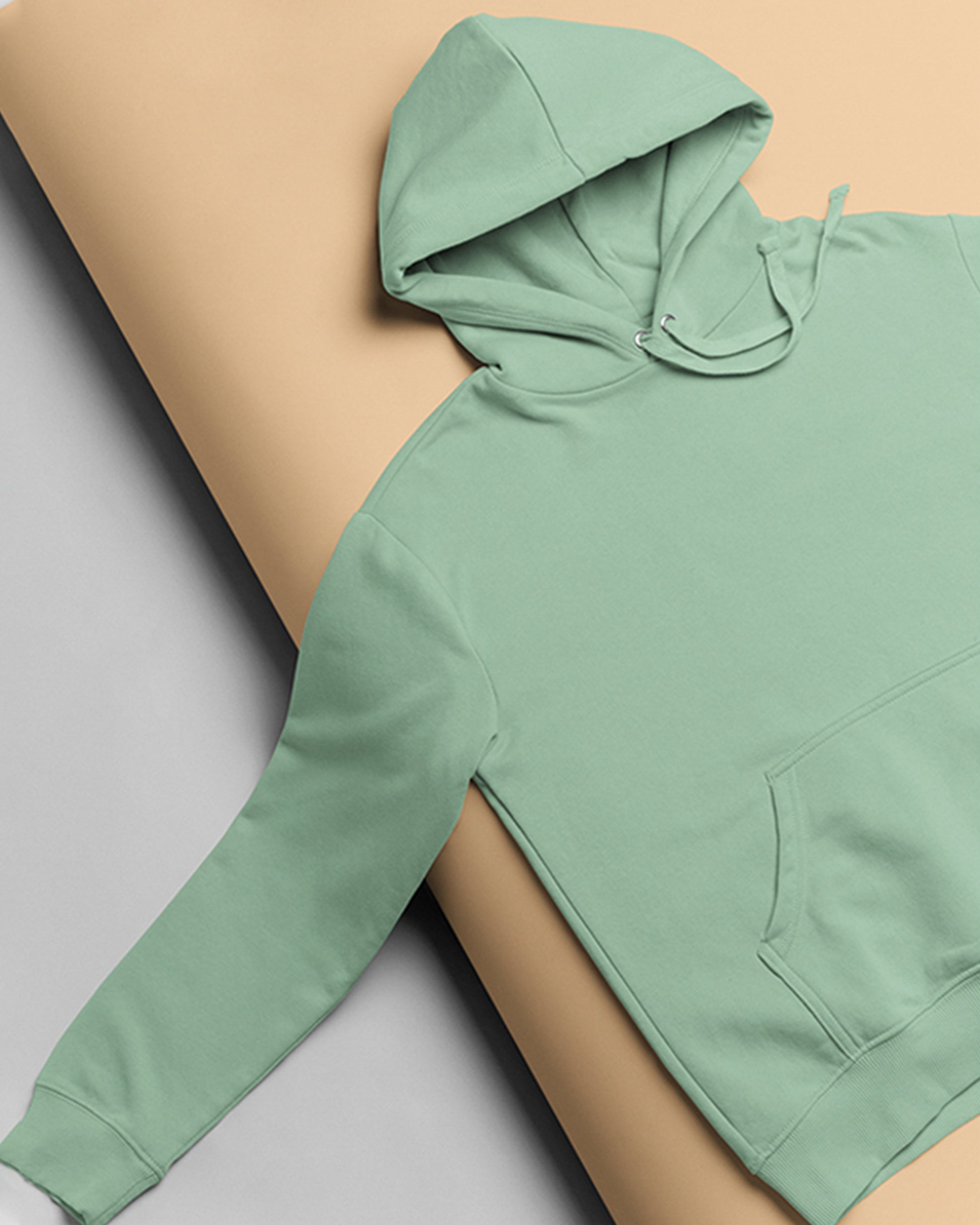 Mint green plain hoodies for men and women online - Muselot