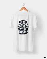 Coffee and dogs printed t shirts