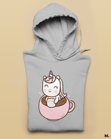Coffee is my unicorn printed hoodies